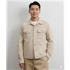 Fatto a mano Giacca camionista uomo in pelle beige causale fatta a mano vera elegante pell...