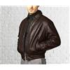 Fatto a mano Elegante giacca bomber marrone biker fatta a mano casual da uomo in vera pell...