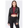Fatto a mano Indossare giacca casual cropped vera pelle di agnello da donna fatta a mano e...