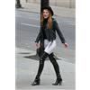 Fatto a mano Giacca donna biker slim fit in pelle 100% vera pelle di agnello morbida giacc...