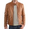 Fatto a mano Giacca Uomo Pelle Nuova 100% Vera Pelle di Agnello Morbida Slim Biker Bomber ...
