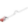 Goobay 94922 Cavo patch CAT 6 piatto, U/FTP, bianco, 15 m - materiale rame