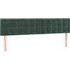 vidaXL Testiere 2 pz. Verde scuro 90x5x78/88 cm in velluto