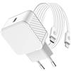 BigBen Connected, alimentatore Power Delivery USB-C 30W + cavo USB-C / Lightning, bianco