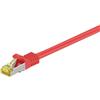 Goobay 5X Goobay 91643 Cavo patch RJ45 CAT 6A S/FTP (PiMF), 500 MHz con cavo CAT 7 grezzo, rosso, 10 m - LSZH senza alogeni, rame, spina RJ45 (CAT 6A)