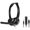Hamlet HHEADMUS-CJ cuffia e auricolare Cablato A Padiglione Ufficio USB tipo-C Nero