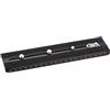 Manfrotto 357PLONG Piastra per Testa con Attacco Rapido 1/4-3/8per Video, in Alluminio, Nero