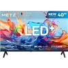 Metz 40 Pollici Smart TV con Google TV Televisore LED, Gen 6 QLED +, HDR 10 Dolb