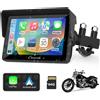 CARPURIDE W502 Schermo CarPlay Moto 5" Android Auto Bluetooth IP67 | Doppio Blue