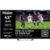 Haier QLED 4K UHD H43S81FUX 43'' Smart TV, Google TV, Dolby Audio, HDR 10, Telec