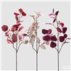 Enzo De Gasperi Ramo Eucalipto in Velluto Bordò - Decorazione H90 cm