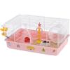 Ferplast Gabbia per Criceti CRICETI 9 PRINCESS, Gabbietta in Metallo Verniciato e Plastica, Adesivi e Accessori Inclusi, 46 x 29,5 x h 23 cm.