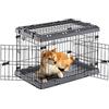 Ferplast Gabbia Cane in Metallo Gabbia Pieghevole per Cani Piccoli SUPERIOR 75 Recinto in metallo, con Separatore, Doppia serratura, 77 x 51 x h 55 cm.