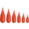 Angoily 6 Pezzi Tappo da Pesca per Allenamento al Lancio, Fishing Practice Plug in PVC Arancione, Riutilizzabile e Portatile, per Pescatori Professionisti, Acqua Dolce