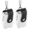 RUNROTOO 2 Pezzi Marsupio per Palline da Golf Borsa Porta Palline da Golf Mini Borsa da Cintura in Pu e Metallo Portatile con Clip e Portachiavi e Sport