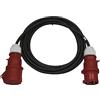 EMOS - Cavo di prolunga IP44 CEE da 10 m - Connettore a 5 poli - impermeabile, resistente alle temperature - 400 V, 32 A, 22000 W - Isolamento in gomma - CGSG 5C x H07RN-F 4 mm2 - per esterni e