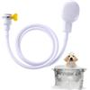YqsIbth Soffione doccia con rubinetto singolo per vasca da bagno, soffione per cani e animali domestici, doccetta portatile con morsetti, 1,3 m