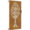 vidaXL Cancello da giardino 85x175 cm in acciaio Corten con design ad