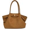 JABALUX Borsa Donna Pelle Scamosciata, Borsa con Manico Superiore di Grande Capacità, Tracolla Alla Moda Autunnale, Tracolla in Pelle Scamosciata Sintetica