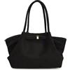 JABALUX Borsa Donna Pelle Scamosciata, Borsa con Manico Superiore di Grande Capacità, Tracolla Alla Moda Autunnale, Tracolla in Pelle Scamosciata Sintetica (nero)
