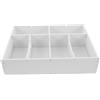 TOPBATHY Organizer Cassa Soldi con Divisori, 1 Pezzo, Beige, Plastico | Contenitore Multi-scomparto con Coperchio, Inserto da Banco per Biglietti e Monete, Uso Cassa