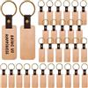 WANDGU Portachiavi In Legno Bianco Personalizzabile, 30 Pezzi In Legno Di Faggio Naturale Per Feste, Regalo Fai Da Te E Decorazione