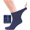 Fiera Besa Calze Diabetici Uomo 4 Paia Bambù Caviglia Blu Navy 43-46