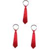 VANZACK 3 Cravatta con Paillettes Rosso Decorativa per Cosplay e Spettacoli e Lavabile Adulti e Teen Accessorio Party e
