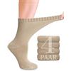 Fiera Besa Calze Diabetici Donna Bambù Lycra 4 Paia Beige 35-38