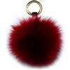 Xsclpomddy Portachiavi con pompon in pelliccia di volpe, grande, con palla di pelliccia soffice, ciondolo per borsa