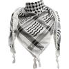 Comebachome Sciarpa Palestinese 48x48'' Keffiyeh Palestina Autentica Sciarpa Palestinese Collo Avvolgente in Cotone Shemagh Foulard Arabo Unisex Kefiah con Nappa