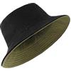 Zylioo Cappello da Pescatore XL/XXL 3XL per Testa Grande, UPF50+ Reversibile, Protezione UV su Entrambi i Lati, con Tesa Larga, Nero-Verde Militare (XL-XXL/62CM), XL/XXL