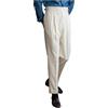Bauzuoyo Pantaloni da uomo in stile Napoli, stile retrò, pantaloni chino semplici, in cotone, casual, con tasche, ad asciugatura rapida, per il tempo libero, vestibilità e traspirante, bianco, 36
