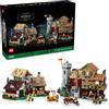 LEGO Set di edifici quadrati della città medievale per adulti, decorazione per ufficio o mensola, per uomini e donne, dai 18 anni in su, con 8 minifigure medievali, regalo per compleanni, 10332