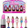 Barbie Mini BarbieLand - Fashionistas, set confezione speciale con 5 mini bambole da collezionare in tubetti di rossetto, soprese incluse, giocattolo per bambini, 4+ anni, JBD26