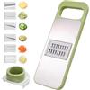 Joygoodta Tagliaverdure, Affettatrice a 6 Lame in Acciaio Inox con Protezione Mano, Tagliaverdure Multifunzione per Patate, Carote, Cipolle, Formaggio