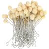 Mimdixy 100 Pennelli A Sfera in Lana Con Manico in Metallo, Colorante Applicatore Per Tintura, Strumento Artigianale Fatto Mano Fai Te, Colorante Applicatore Per Colorare Lucidare Scarpe Lucidare Cera Colla