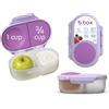 b.box Porta Merenda | Mini Bento Box con 2 Scomparti a Prova di Perdite | Porta Pranzo e Porta Merenda Bambini Scuola | Lunch Box Bambini Adatto a Frutta Intera | Senza BPA