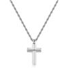 S'Agapõ Collana Uomo in Acciaio con Simbolo Croce | Collezione Bound - SBD05