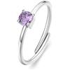 S'Agapõ Anello Donna, Anello Regolabile in Acciaio e Zirconi | Collezione Dazzly - SDZ33