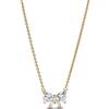 PANDORA Timeless 363508C01-45 - Collana con fiocco scintillante in argento sterling con lega di metallo placcato oro e zirconi, 45 cm, 45 cm, Argento sterling, Zirconia cubica