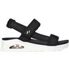 Skechers Sandali UNO SUMMER STAND2 Donna, Bordo in nylon nero, 37 EU
