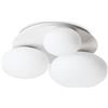 Ideal Lux NINFEA Plafoniera rotonda DecoratiGlass a filo bianco a 3 luci