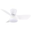 RL LIVE YOUR LIGHT Reality Leuchten Ventilatore RANDERS R64412131, bianco opaco, metallo, 20W, 2700K - 6500K, telecomando incluso, dimmerabile, luce notturna