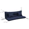 Outsunny Set di 4 cuscini per altalena, 150 x 50 cm, impermeabili, blu marino