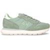 SUN68 Ally Solid Sneaker In Pelle E Tessuto Verde - Donna - Verde