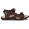GEOX Strada Sandalo In Pelle E Tessuto Marrone - Uomo - Marrone