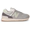 NEW BALANCE 574 Sneaker In Pelle E Tessuto Grigio - Donna - Grigio
