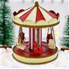 BAKAJI Giostra in Metallo Natale Decorazione Addobbo Natalizio Decorativo 19x19x23cm