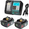 Powarobor 2x18V 5,5Ah Batteria+Caricatore DC18RC per Makita LXT Utensili